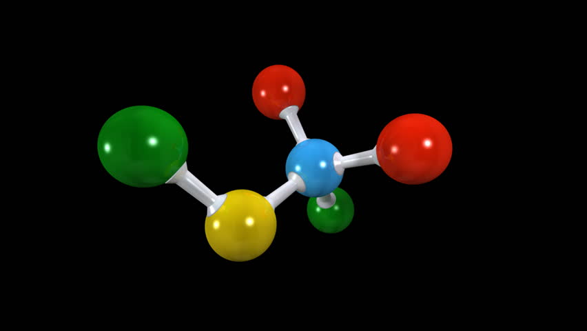 Molecule loop isolated on black with matte