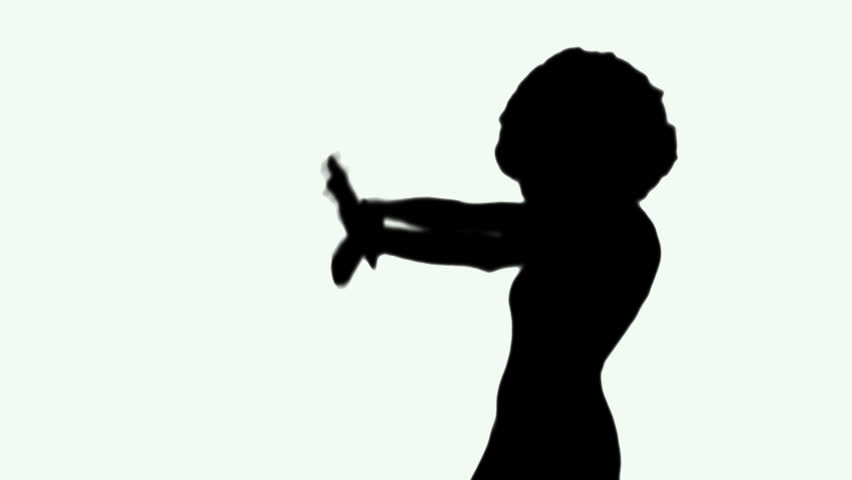 Afro girl belly dances