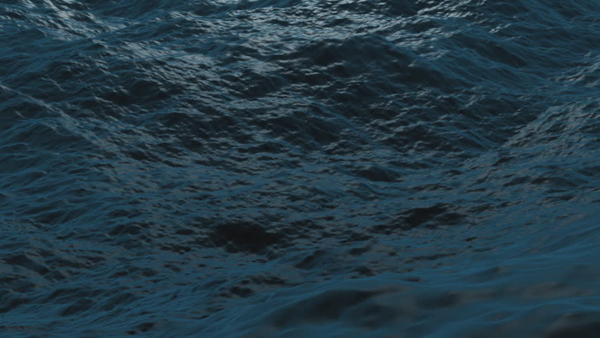 Seamless loop of waves in ocean during storm