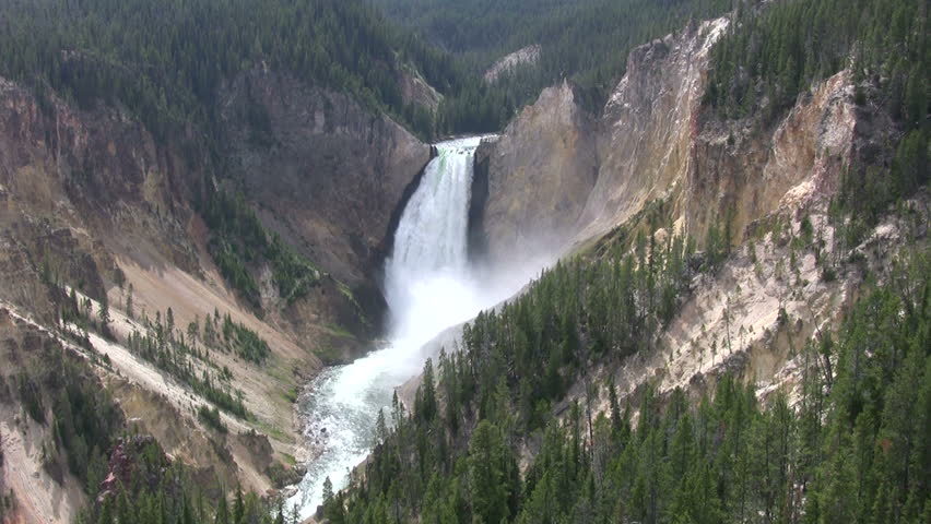 the Lower Falls at Yellowstone Park