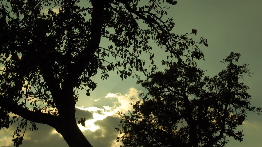 time lapse clouds and sunset