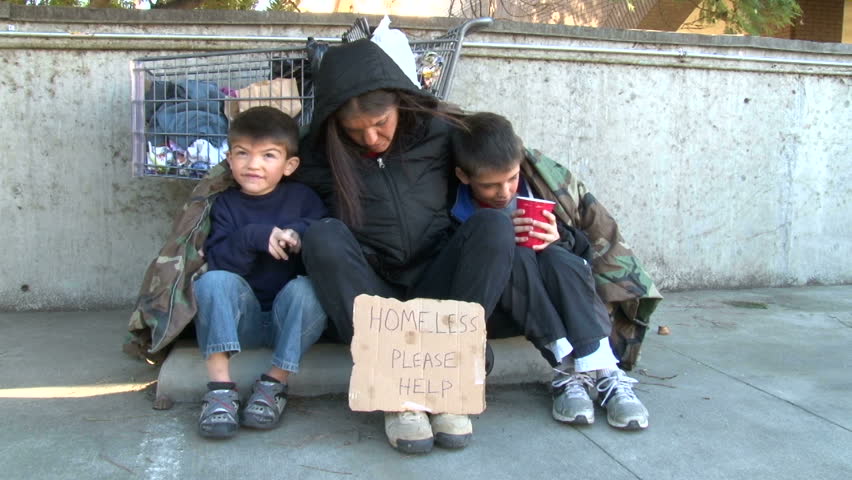 Homeless Family. Shot In Riverside, California In January Of 2013 ...