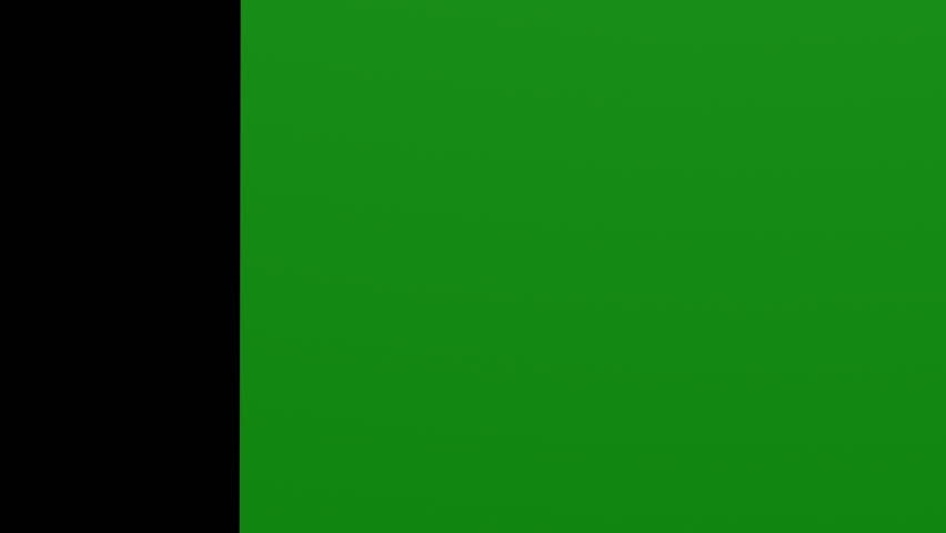 santa claus peeking from behind can place message on green screen, comes with matte movie  attached