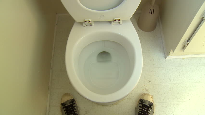 Pee Splatter Flush Funny Point Of View POV Shot Of A Man Having