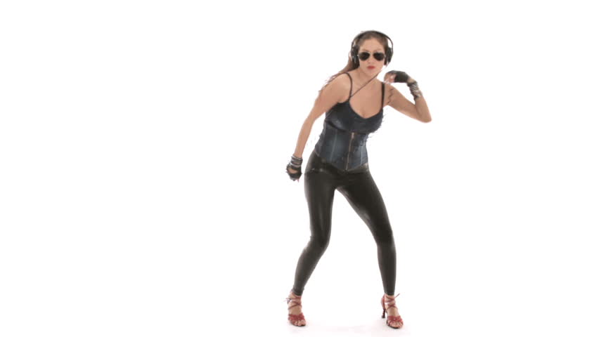 Crazy Girl on Headphones