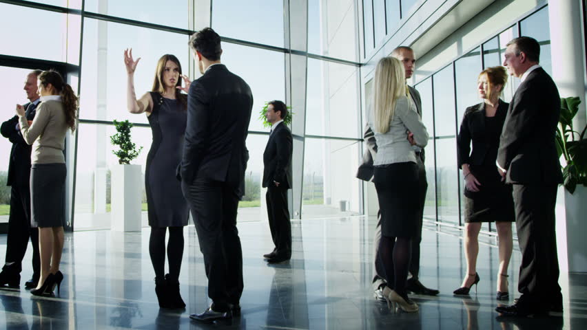 Portrait Of An Attractive Multi-racial Business Team, As ...