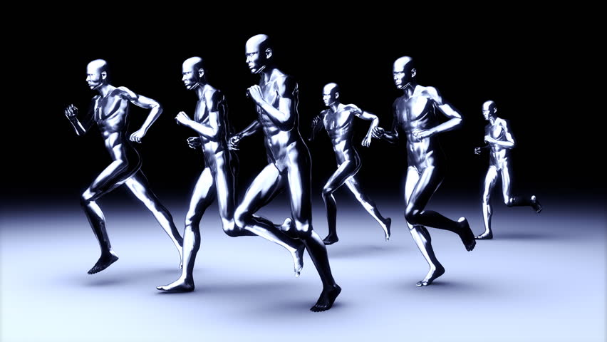 People running, loop