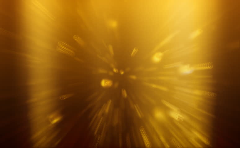 Bubbles in golden champagne