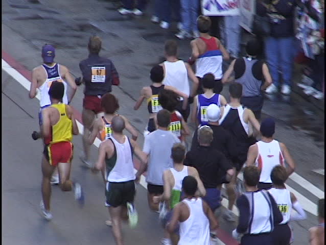 Marathon Runners - clip 3 of 3