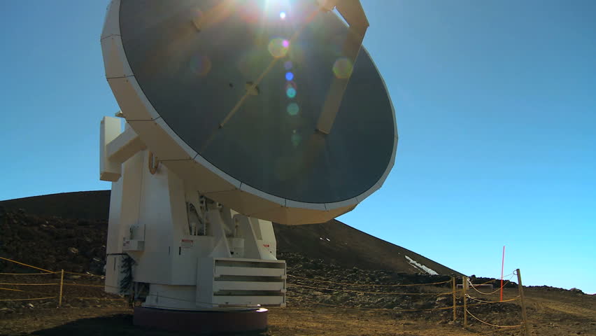 Dish of satellite radio telescope (VLA) in close-up