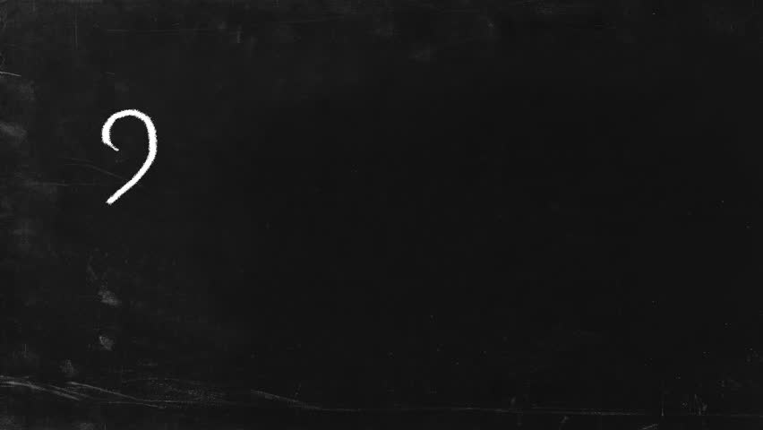 Simple math operation writing chalk on blackboard. 2+2=4. HD, include alpha channel.