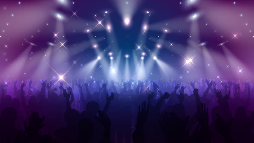 Live Concert. Crowd of cheering.