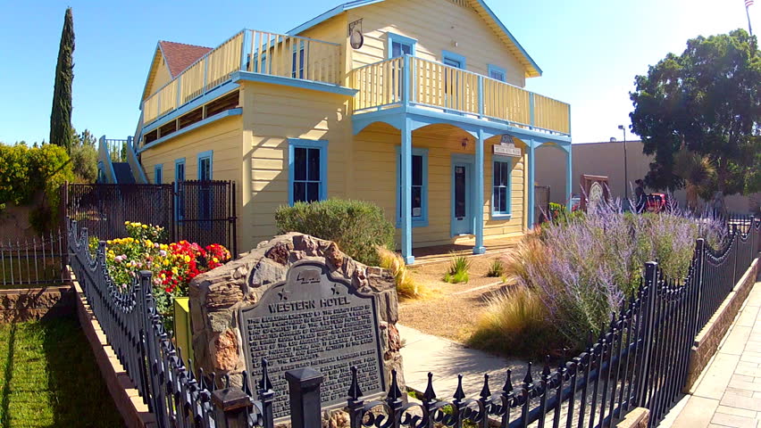 Lancaster Ca May 22 2017 Wide Shot Of The Western Hotel Circa Lancaster Ca May 22 2017 Wide Shot Of The Western Hotel Circa In This Clip Features Historical Landmark Which Is Downtown