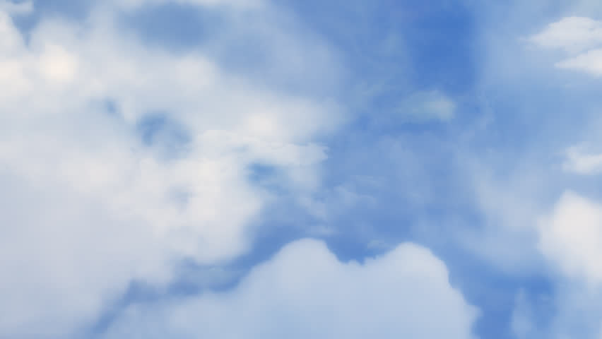 flying in the sky 1# - looped animation from front side