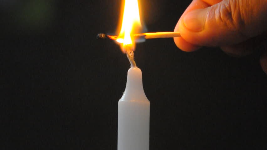 footage of ignition of candle