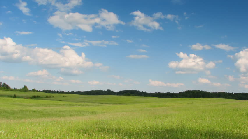 landscape, blue sky, timelapse
