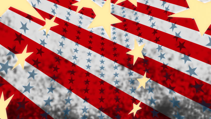 Textured American Flag Patriotic Looping Animated Background 