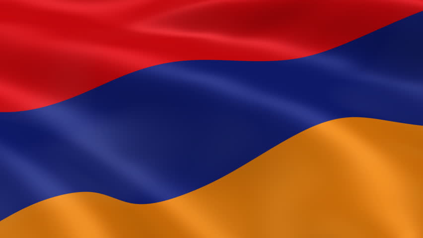 Armenian flag in the wind. Part of a series.