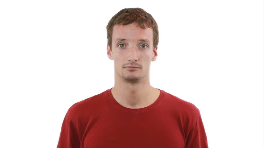 Funny smiling satisfied guy