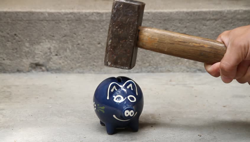 Piggy bank crack