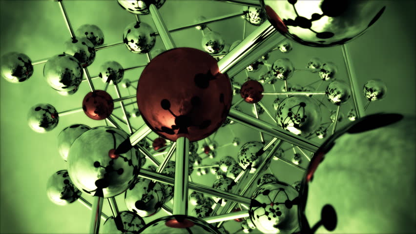 Abstract Molecular Structure. Abstract view of molecules. 3D rendering with ray-traced textures. 