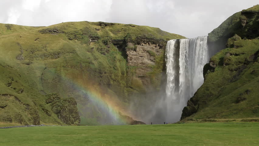 Famous and photography friendly waterfall in the southern part of Iceland, just south of Eyjafjallajokull