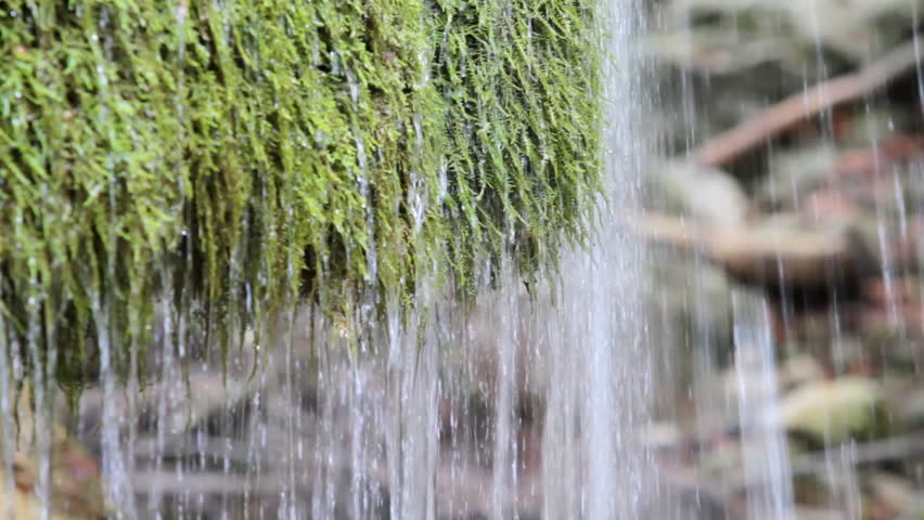 waterfall silver stream in Crimea. 