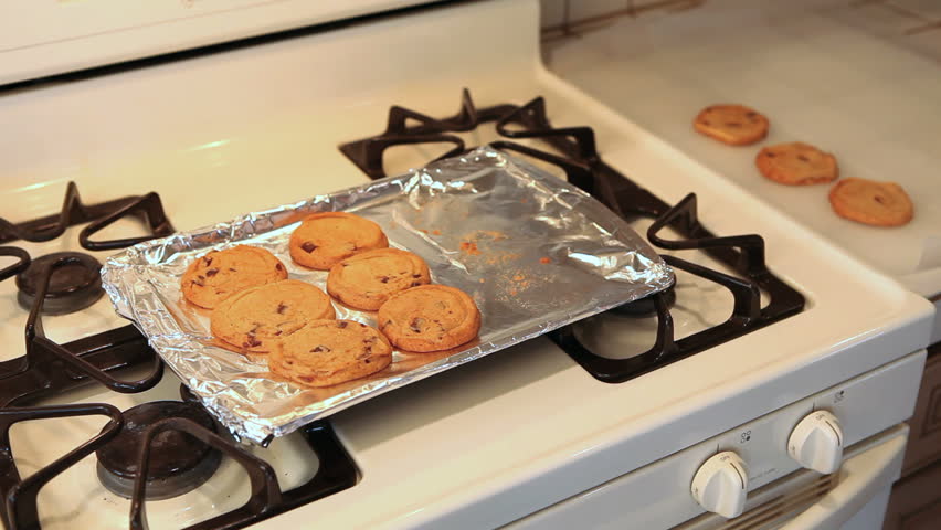 cookies coming off a pan