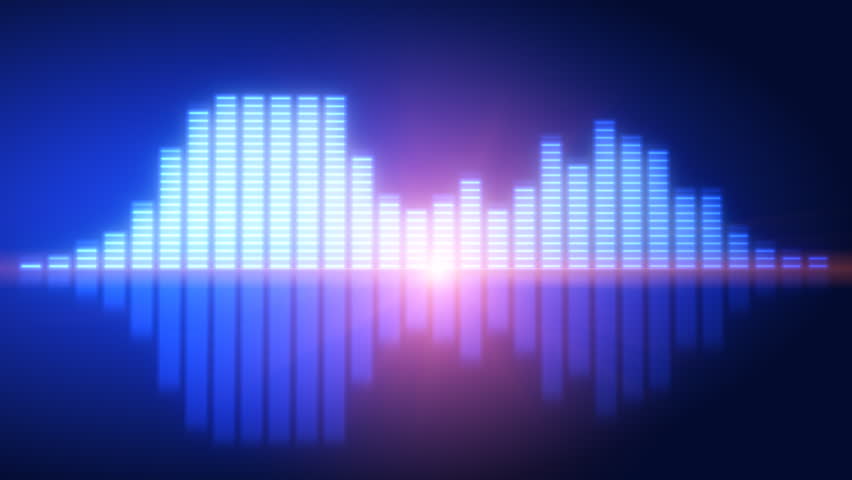 Blue equalizer with lens flare