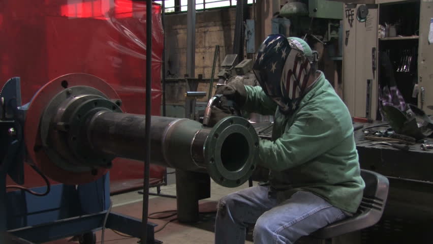 Man Welding in Factory 1