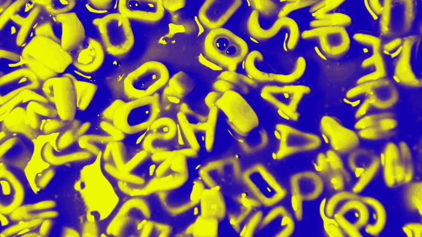 alphabet stop motion animation with pasta spaghetti letters in tomato sauce