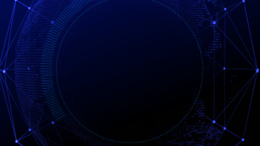 A Cool Blue Technology Background Stock Footage Video (100% Royalty