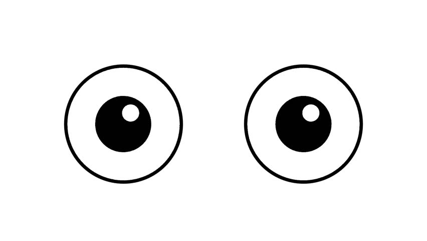 Cartoon Big Eyes Blinking in Stock Footage Video (100% Royalty-free