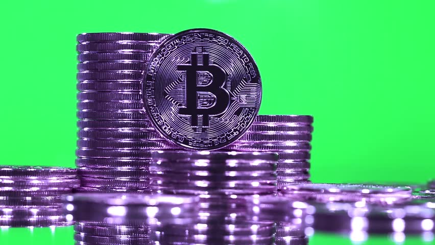 Violet Bitcoins On Green Background Stock Footage Video 100 Royalty Free 1009972049 Shutterstock - 