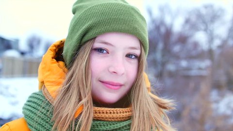 Brown Haired Green Eyed Teen Girl Stock Video Footage 4k And Hd
