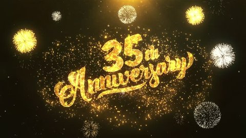 35th Happy Anniversary Greeting Card Text Stock Footage Video (100%  Royalty-free) 1011542339 | Shutterstock