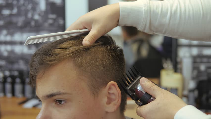 Hairdresser For Men Barbershop A Stock Footage Video 100