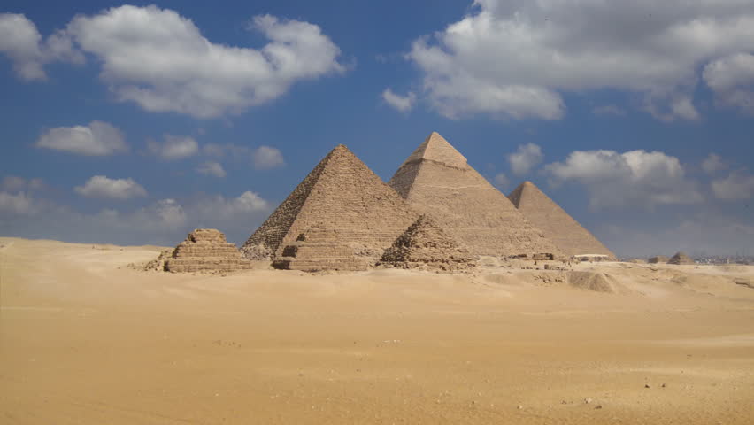 Great Pyramid in the landscape in Giza, Egypt image - Free stock photo ...