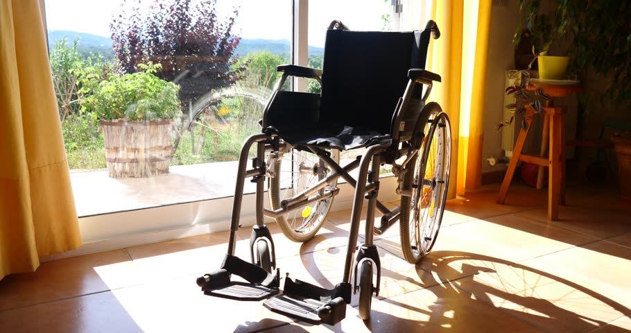 Empty Wheelchair Professional Disability Medical Stock Footage