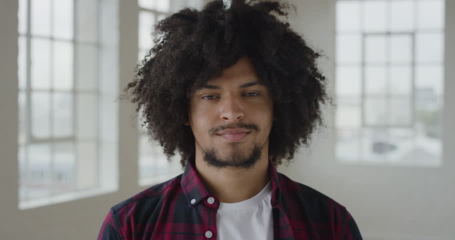 Portrait Of Young Mixed Race Stock Footage Video 100 Royalty