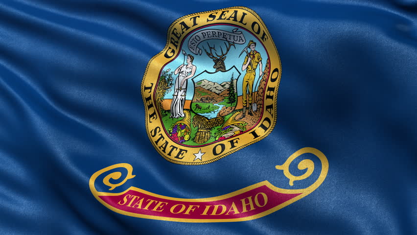 Waving Idaho State Flag, Ready For Seamless Loop. Stock Footage Video ...