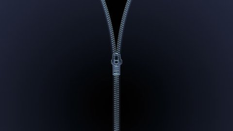 Zip Fastener With Smooth Black の動画素材 完全ロイヤリティフリー