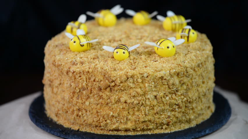 Honey Bee Cake Decoration Stock Video Footage 4k And Hd Video