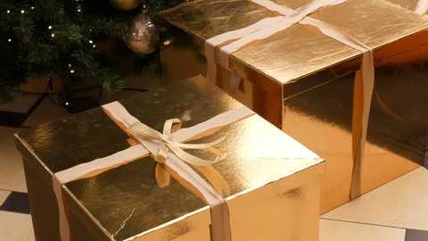 Large Gift Boxes Present Of Stock Footage Video 100 Royalty