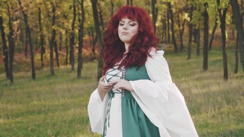 Fabulous Plump Princess With Bright Stock Footage Video 100