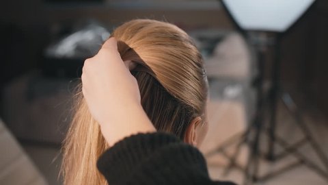 Asian Chinese Woman Hair Cutting Stock Footage Video 100 Royalty