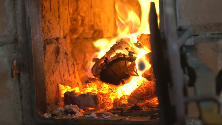 Wood Burning In An Open Stove