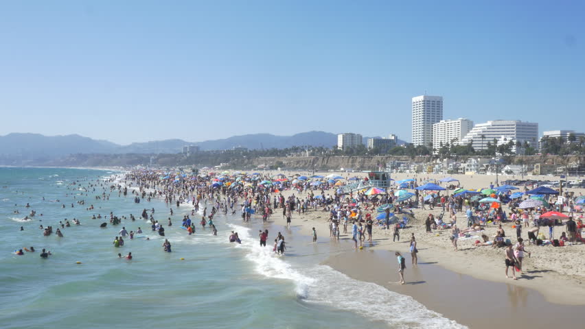 Crowded beach. Crowded beach