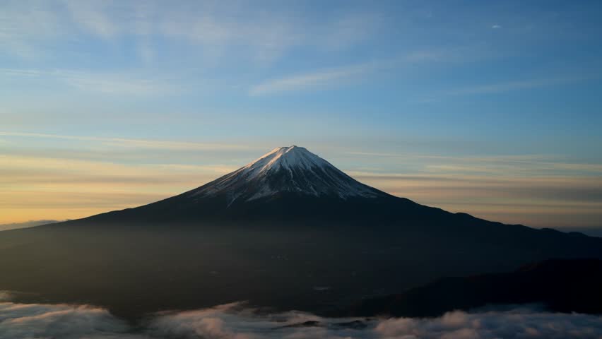 Landscape with clouds and Mount Fuji, Japan image - Free stock photo ...