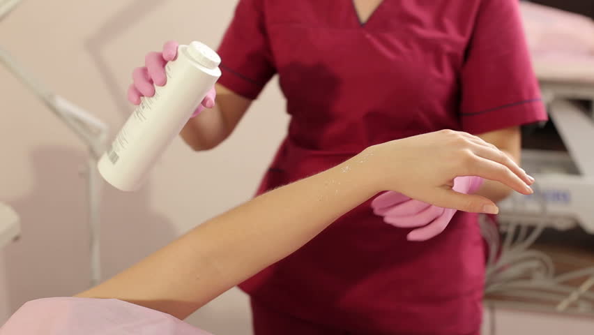 Close Up Of A Beautician Sprinkles Stock Footage Video 100